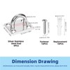 GLARKS 36pcs M8 Stainless Steel Pad Eye Plate Hook Kit,