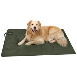 ONETIGRIS Large Dog Bed Washable Matteress Anti Slip Cushion for Pets Sleeping, 3.6ft by 2.2ft Water-Resistant Pet Bed for Indoor Outdoor(Green,L)