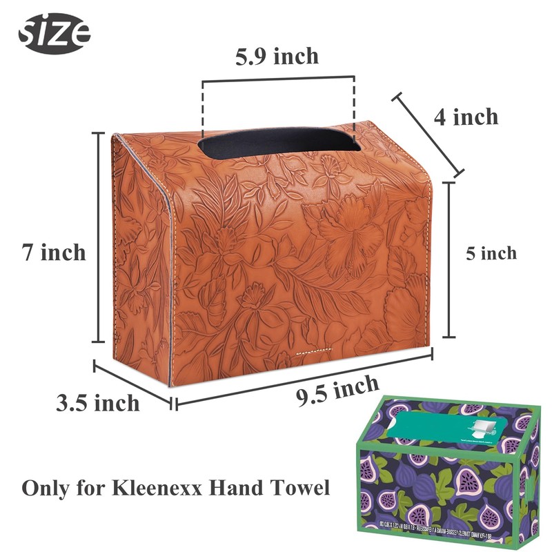 Hennaja Leather Cover for Disposable Paper Hand Towel Box, Compatible