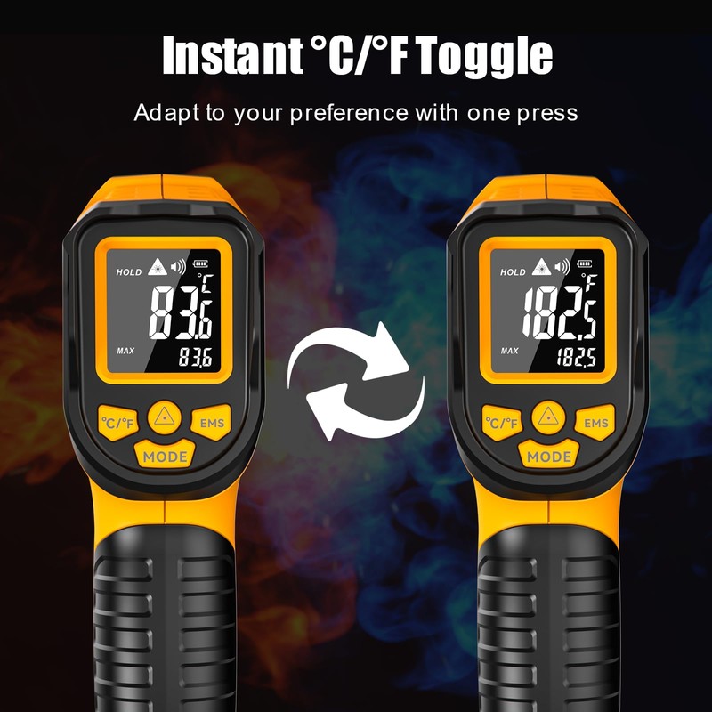NJTY Infrared Thermometer Gun, -58℉ to 1472℉, High Precision, Non-Contact