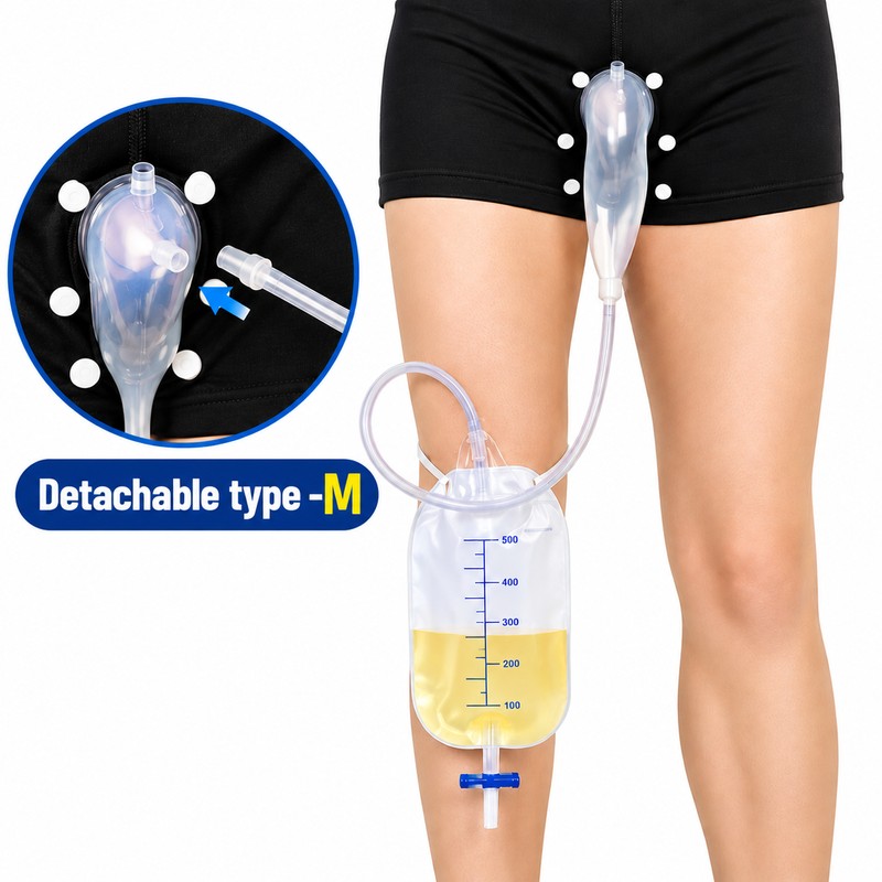 Removable Urine Bag Shorts – Reusable Urinary Collection Underwear with