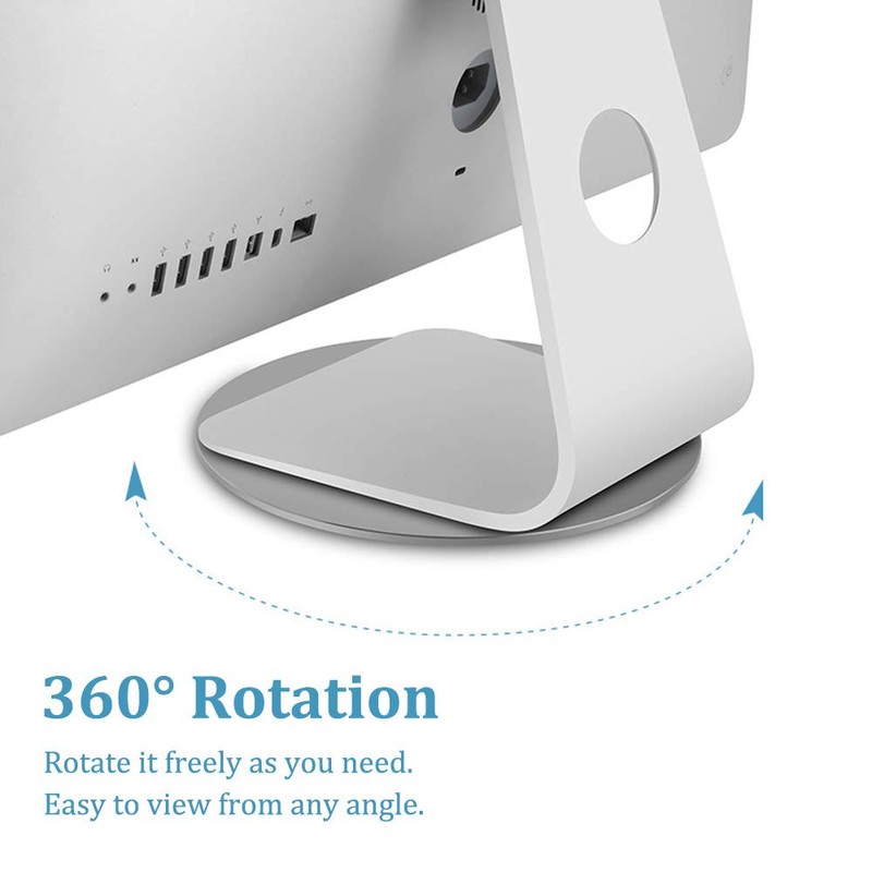 ONGHSD Silver Aluminum Alloy 360° Rotation Monitor Swivel Base, Wide