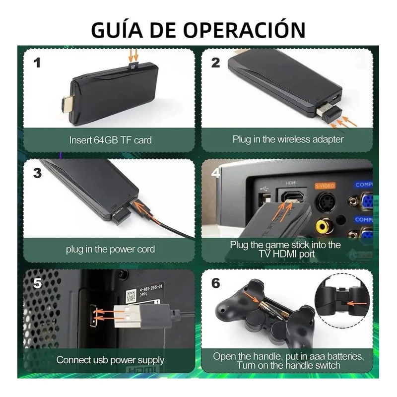 Consola De Video Juegos Retro Contro Inalámbrico 4k
