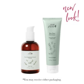 100% PURE Tea Tree Clear Complexion Cleanser Face Wash Natural Botanic Foam Acne Blemish Treatment Deep Skin Cleansing Pore Declogger - Vegan - 3.4oz