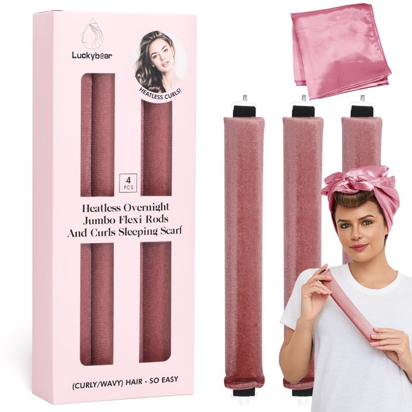 Heatless Curls Overnight Blowout Rods Jumbo Set, Heatless Hair Curler