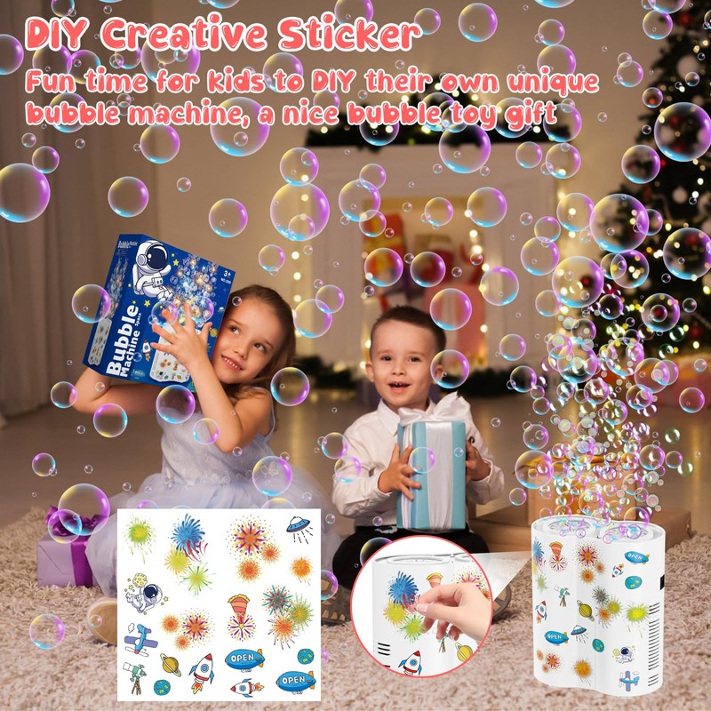Babuloo Fireworks Bubble Machine, Automatic Bubble Making Machine for Kids
