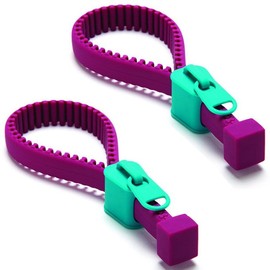 MIXNEX Zip-Eat Jar Opener – 2-Pack | Innovative Silicone Grip for Stubborn Jar Lids | Ergonomic and Easy to Use | Multi-Color Design