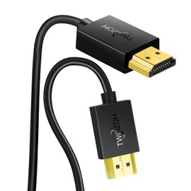 Twozoh Cable HDMI ultra delgado 5M, Cable HDMI 4K hipe flexible, Cable HDMI extremadamente flexible compatible con 3D/4K@60Hz/2160P/1080P