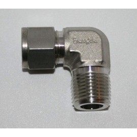 SWAGELOK SS-810-2-8 1/2 INCH MALE NPT, 1/2 INCH TUBE OD, MALE ELBOW, STAINLESS STEEL, TUBE FITTING