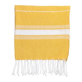 Nicola Spring Turkish Cotton Kids Beach Towel - Yellow - Pack of 1-100 x 60cm - Quick Dry Peshtemal Lightweight Compact Gym Bath Towel Soft Absorbent Swimming Pool Beach Blanket Sheet