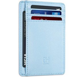 GH GOLD HORSE Slim RFID Blocking Card Holder Minimalist Leather Front Pocket Wallet for Women