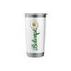Motivational Quotes Happy Daisies Floral Graphic Gardening Stainless Steel Insulated