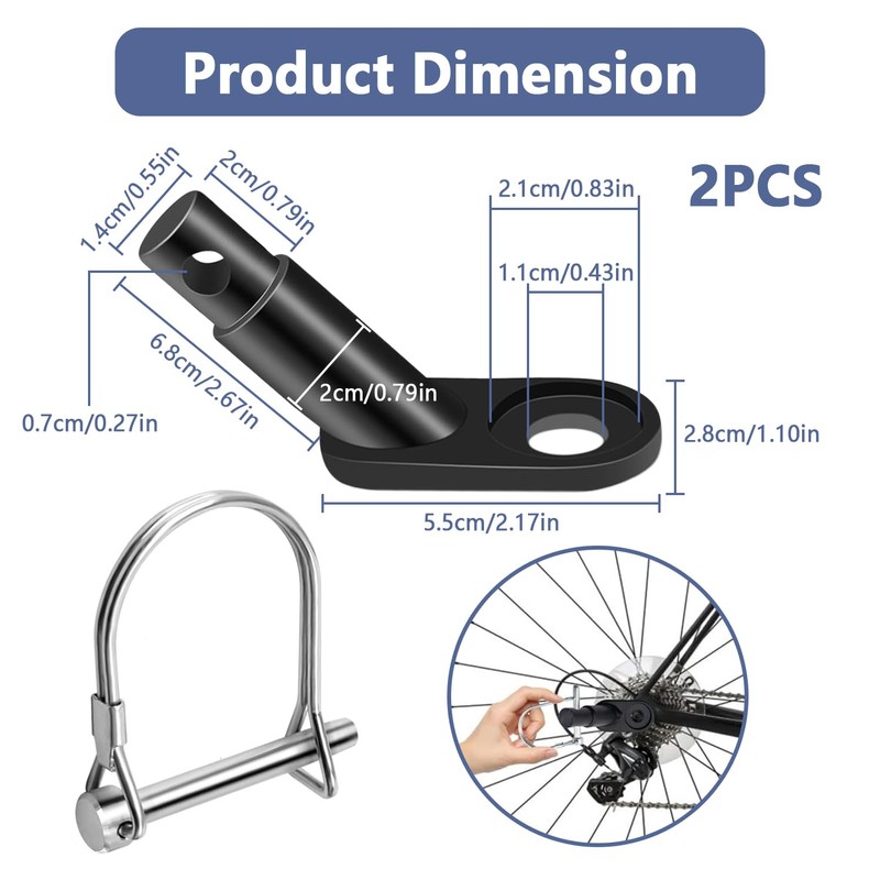 Thapncow 2 Piece Bicycle Tow Bar Tow Bar Bicycle Tow