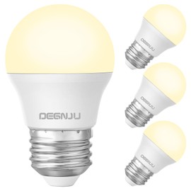 DEGNJU DEGNJU LED Refrigerator Light Bulb 40 Watt 120V, Appliance Bulb Soft White 2700K, Fridge Light Bulb, 650 Lumen A15 Light Bulb, Ceiling Fan Light Bulbs, E26 Medium Base, 5.5W, Non-Dimmable, 4 Pack