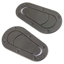 S-NET Universal Dummy Bonnet Pin No Drilling Required, Dress Up Car Bonpin 5.1 inches (130 mm), 2.8 inches (70 mm), Set of 2, ABS Fender, Black, Black