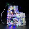 BXROIU BXROIU 2 x50Leds Silbernedraht Micro Lichterkette Batteriebetrieb 8 Programm