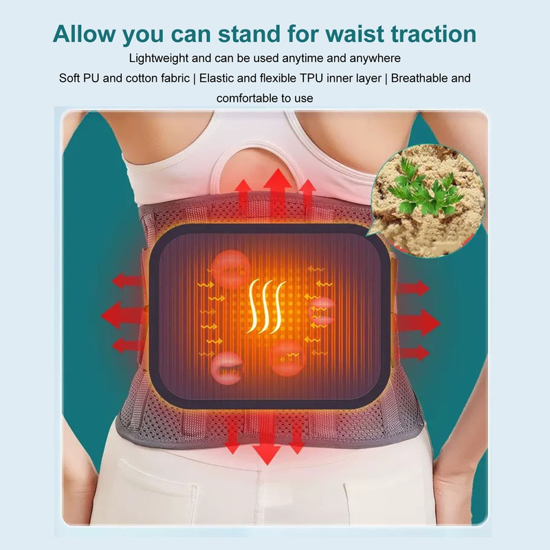 Lumbar Traction Belt Inflatable Reduce Pressure Lower Back Support Brace