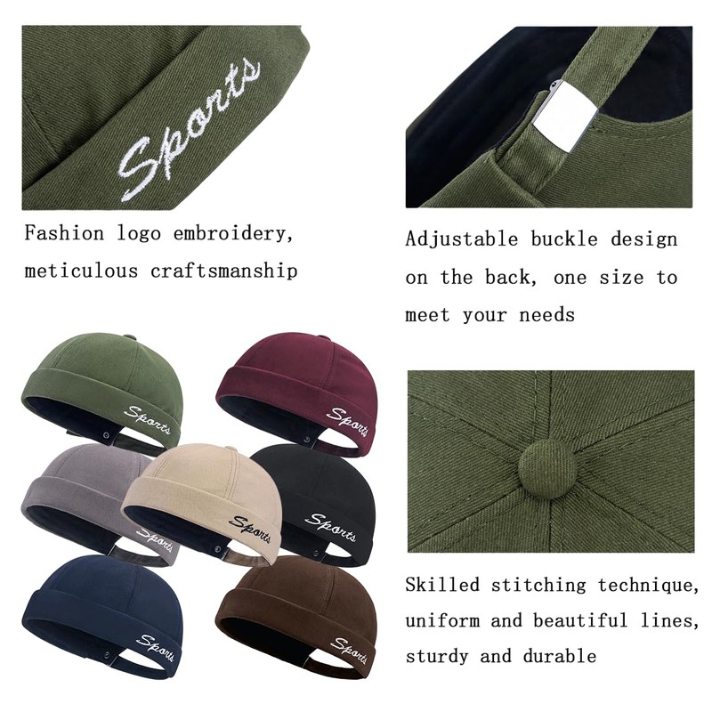 YKDLLF Summer Docker Cap Cotton Docker Cap Sailor Hat Harbour