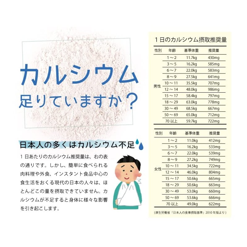 天然風化貝カルシウム(北海道産)100％パウダー【120g】