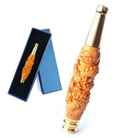 3.9 inches Engraved with Classical Dragon Pattern Artwork, Rosewood Portable and Detachable, Beautiful Gift for Holidays, Wedding Celebrations