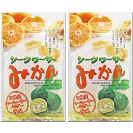 Shikuasa Mandarin Orange Dry Orange, 2.8 oz (80 g) x 2 Bags Made in Okinawa Prefecture