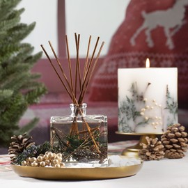 ANDALUCA Evergreen Pine Botanical Reed Diffuser | 7.5 fl oz | Scents of Evergreen, Crushed Pine and Fir Balsam