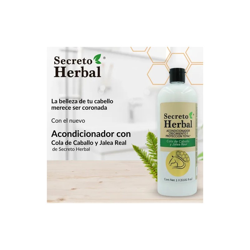 6 Pz Secreto Herbal Acondicionador Cola De Caballo Y Jalea