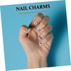 TOVINANNA 30Pcs Year Nail Charms Silver Nail Gems for Effortless