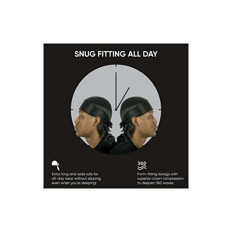 Roman-T Silky Satin Durag - Stylish & Comfortable Durags -