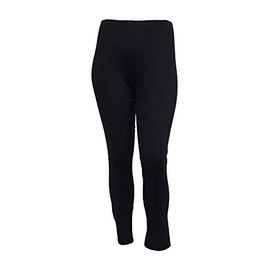 Jess & Jane Women's Mineral Washed Cotton Legging Pants (Medium, Jet Black)