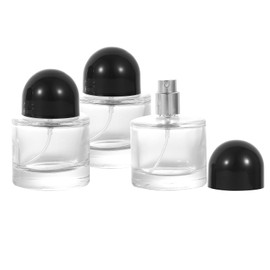 YWG Stone Clear Glass Perfume Atomizer 30ml/1.01oz Round Empty Perfume Spray Bottle,Portable Fragrance Fine Mist Spray Bottle Perfume Dispenser for Travel 3 Pack