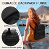 Backpack purse for women, Girls Fashion Flap Faux Leather Backpack