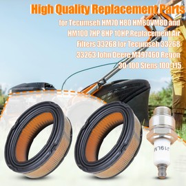 Mtanlo 33268 Air Filter for Tecumseh HM70 H80 HM80 VM80 and HM100 7HP 8HP 10HP Replacement Air Filter 33268 for Tecumseh 33268 33263 John Deere M49746O Regon 30-100 Stens 10 00. - 1. - 15 V