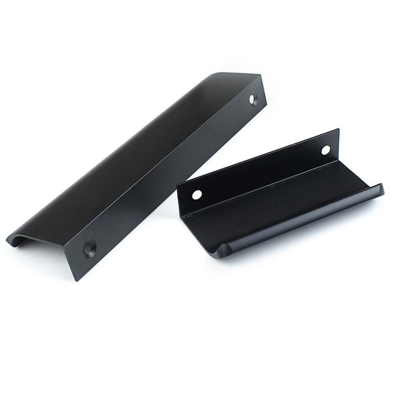 Heuskay 4 Pcs Concealed Handle Handles Drawer Curved Pull Handle