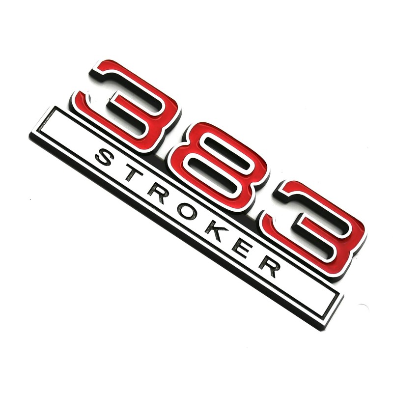 2pcs 383 Stroker 6.2 Liter Engine Emblems Badge 3D Decals