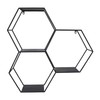 Sagebrook Home 26" Hexagon Wall Shelf - Black Iron Hexagonal