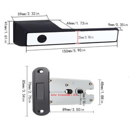 WANLIAN Heavy Duty Zinc Alloy Entrance Door Handle Lock Set,with Magnetic Suction Lock Cylinder,Keys and Lever Handle for Indoor/Outdoor,Office,Left/Right Handed Doors (Door Thickn 35-50 mm)