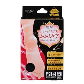 Tamagawa Eshi Leg-On, Easy Heel Care, Long, Black, 1 Pair