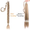 VOPPIS Long Braided Ponytail Extension 30 Inch Pre stretched Braiding