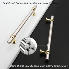 Leulan 10 Pack Brushed Nickel Drawer Pulls 4 Inch Cabinet Handles Brushed Gold Kitchen Cabinet Handles Dresser Drawer Pulls Kitchen Hardware for Cupboard Bathroom