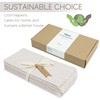 keypan Beige Cloth Napkins Set of 6, Linen Cotton Table