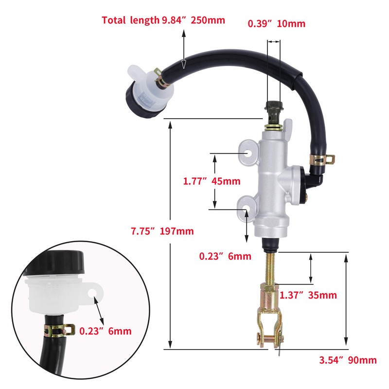 Rear Brake Master Cylinder For Yerf Dog 3206 4206 3209
