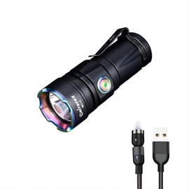 Nitefox Mini Long Beam Flashlight Magnetic USB Rechargeable 2000 Lumens Bright Portable Pockect Light Handheld Flashlight for Everyday Carry Outdoor Hiking Camping Searching