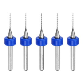QUARKZMAN PCB Drill Bit 0.65mm Tungsten Carbide Rotary Tool Jewelry CNC Engraving Circuit Board Micro Drill Bit 1/8 Inch Shank 5pcs