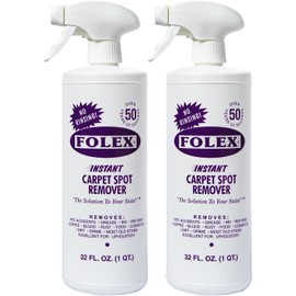 FOLEX 32 oz Instant Carpet Spot Remover Carpet Cleaner - Removes Pet Accidents, Grease, Red Wine and More (2 Pack)
