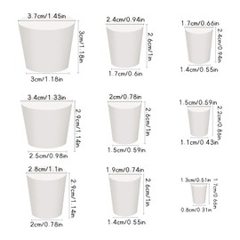 Dokpav Solid Rubber Stopper, 16 Pack Tapered Lab Seal Rubber Stoppers, White Laboratory Rubber Plug, Tank Bottle Push-in Sealing Plug, Tapered Hole Bung, 9 Assorted Sizes for Laboratory Chemistry