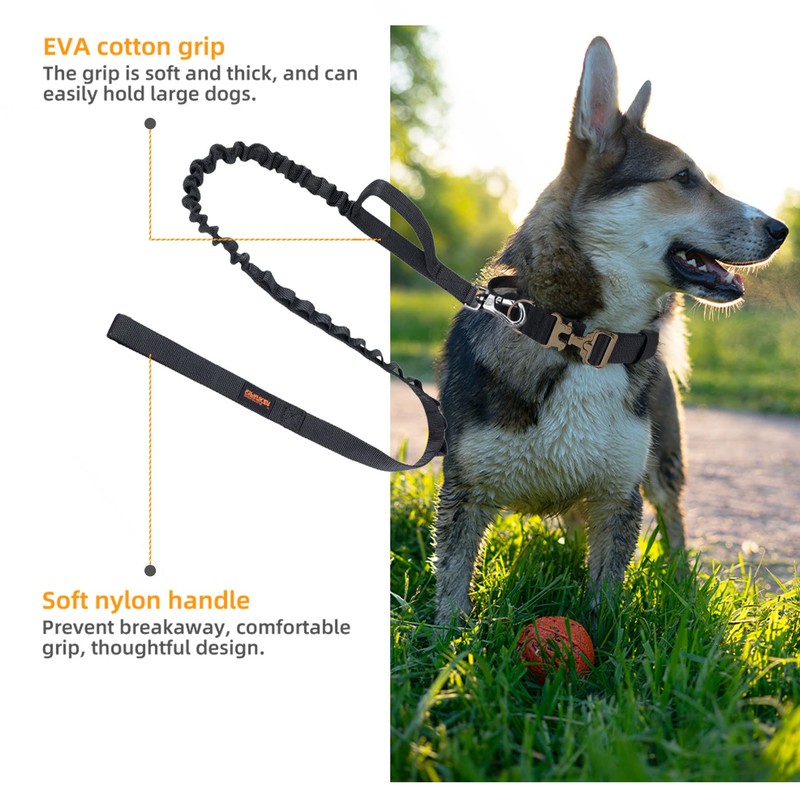EXCELLENT ELITE SPANKER Tactical Bungee Dog Leash Military Adjustable Dog
