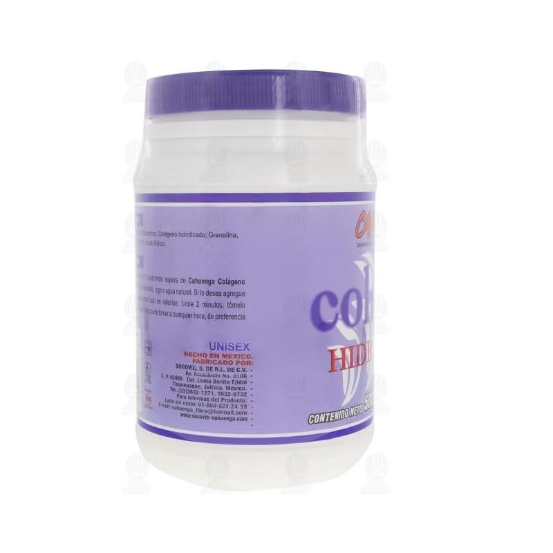 Colágeno Hidrolizado Cahuenga, 500 gr. 3pzas