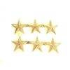 3 Stars 5/8" Corrugated Gold Pair Collar PINS Rank Insignia