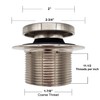 Westbrass R93-2-12 1-1/2" Coarse Thread Tip-Toe Bathtub Drain Trim Set